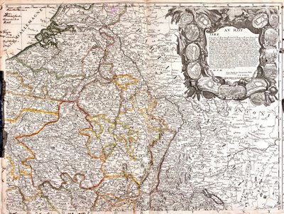 卢森堡公爵、香槟公爵和洛林公爵地图（版画 作者 让·巴蒂斯特·诺林（Jean Baptiste Nolin）