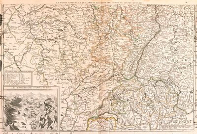 莱茵河周边地区地图（德国、瑞士、法国）（雕版画 作者 让·巴蒂斯特·诺林（Jean Baptiste Nolin）