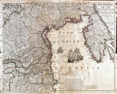 意大利波河口地图（雕刻 作者 让·巴蒂斯特·诺林（Jean Baptiste Nolin）