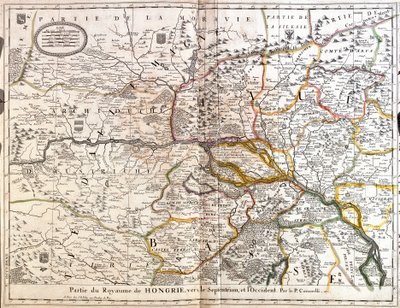 匈牙利王国西北部地图（雕版画 作者 让·巴蒂斯特·诺林（Jean Baptiste Nolin）
