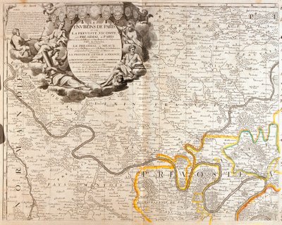 法兰西岛西北部的地图 作者 让·巴蒂斯特·诺林（Jean Baptiste Nolin）