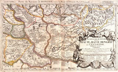 匈牙利王国东部地图（雕刻 作者 让·巴蒂斯特·诺林（Jean Baptiste Nolin）