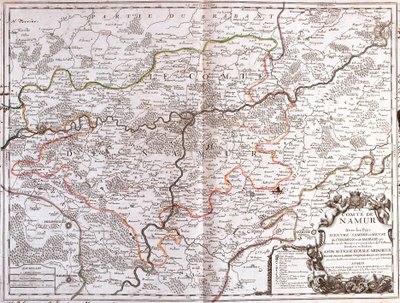那慕尔省（比利时）地图（刻版 作者 让·巴蒂斯特·诺林（Jean Baptiste Nolin）