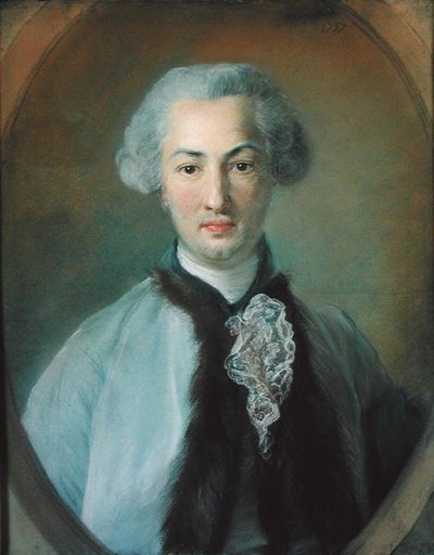 一个年轻人的肖像，1757年 作者 Jean Baptiste Perronneau