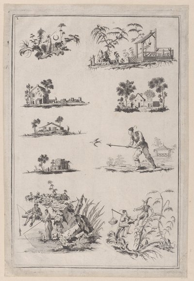 Chinoiserie装饰品，约1760-85。 作者 让·巴蒂斯特·皮列曼