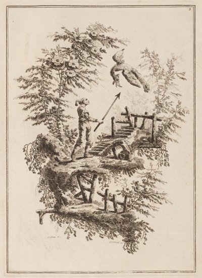图版 3，《Suite de douze Pêcheurs et Chasseurs》（《十二渔夫和猎人》续集） 作者 老让·雅克·艾薇儿