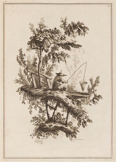图版 9，"Suite de douze Pêcheurs et Chasseurs"（十二渔夫和猎人组曲） 作者 老让·雅克·艾薇儿