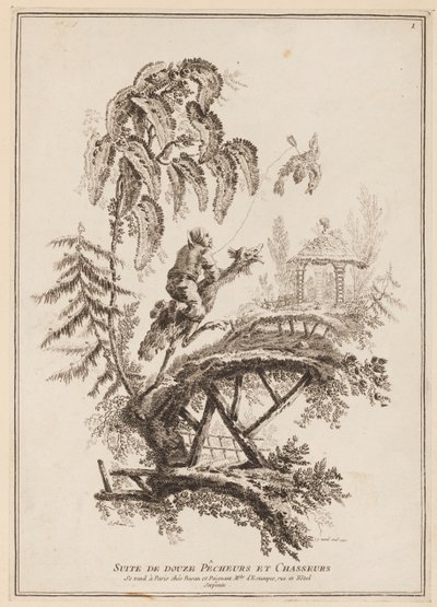 扉页，"Suite de douze Pêcheurs et Chasseurs"（《十二钓鱼者与狩猎者》续篇） 作者 老让·雅克·艾薇儿