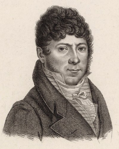 小提琴家和作曲家Philippe Libon的肖像，1775-1838，1810年。 作者 让·巴蒂斯特·庞塞·兰伯特