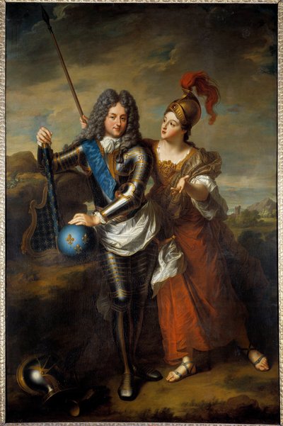 摄政王菲利普二世奥尔良公爵（1674-1723 年）和帕拉贝雷伯爵夫人玛丽·玛格德莱娜（1693-1750 年）的肖像画，让·巴蒂斯特·桑特雷（Jean Baptiste Santerre，1651-1717 年）1716 年太阳。 2,48x1,6 m 凡尔赛宫，城堡博物馆 作者 Jean Baptiste Santerre