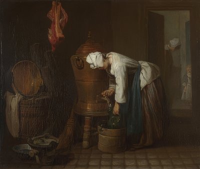拉封丹（水箱）。 1733年或以后 作者 让·巴蒂斯特·西蒙·查尔丁