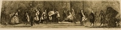 外科医生理发师的标志，由朱尔斯·德·冈古特（Jules de Goncourt）刻制 作者 让·巴蒂斯特·西蒙·查尔丁