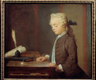 The Toton Child. Auguste Gabriel Godefroy (1728-1813) A child playing toton, kind of has four faces that is rotated like a top. Painting by Jean Baptiste Simeon Chardin (1699-1779) 1738. Dim. 0,67x0,76 m. 作者 让·巴蒂斯特·西蒙·查尔丁