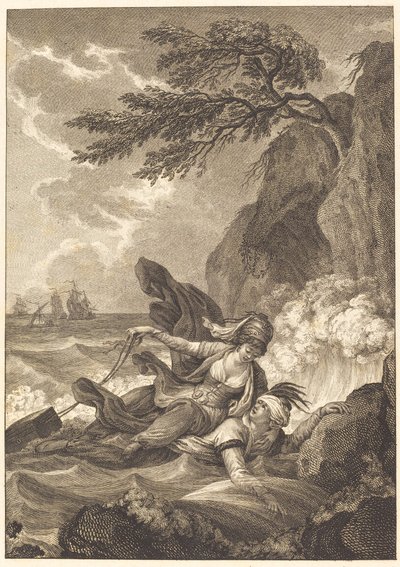 加贝国王的未婚妻: 卡带 作者 Jean Baptiste Tilliard after Charles Monnet