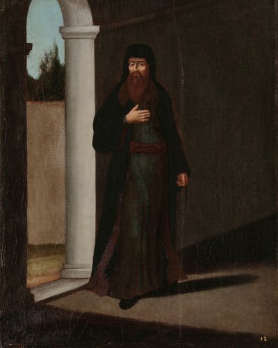 一位希腊牧师 作者 Jean Baptiste Vanmour（工作室）