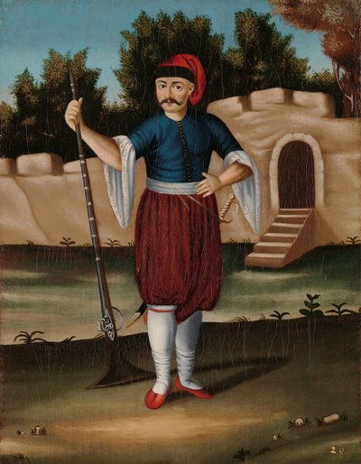 来自阿尔巴尼亚海岸的男人 作者 Jean Baptiste Vanmour（工作室）