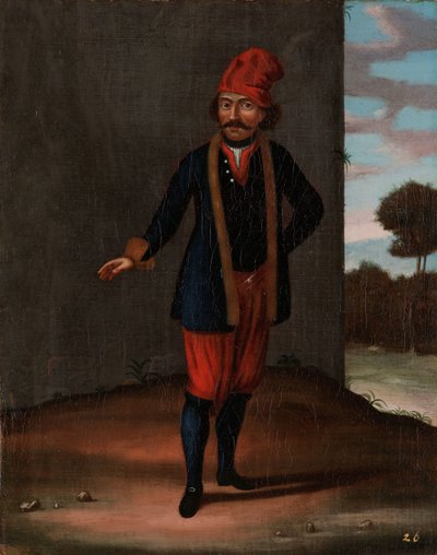 来自基斯诺斯岛（热米亚）的男人 作者 Jean Baptiste Vanmour（工作室）