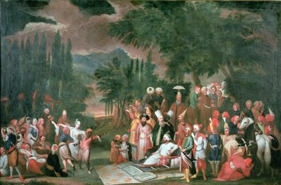 土耳其狩猎党与苏丹艾哈迈德三世 作者 Jean Baptiste Vanmour