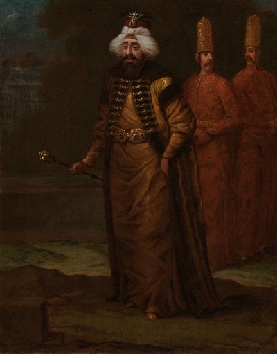 Sultan Ahmed III，c.1727-30 作者 让·巴蒂斯特·范穆尔