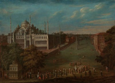 Grand Vizier穿越Atmeydan？ （马广场），1720-37 作者 Jean Baptiste Vanmour