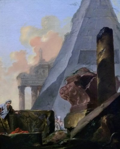 德语: Ruinen mit Pyramide
法语: Ruines avec la pyramide de Sextius 作者 让·巴伯
