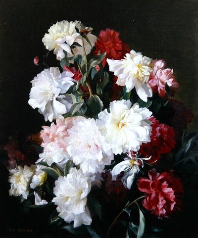 花卉静物（布面油画） 作者 让·本纳