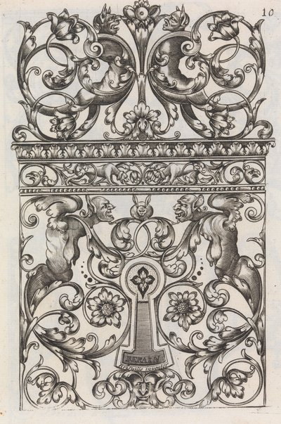 Diverses Pieces de Serruriers，第11页直页，约1663年。 作者 让·贝兰