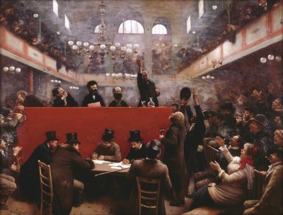 在格拉夫会议厅在格拉夫会议厅的会议，1884年 作者 让·贝罗