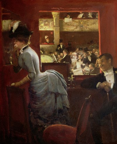 La Baignoire, au théâtre des Variétés 剧院的盒子，1883年。 作者 让·贝罗
