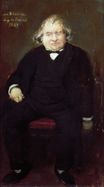 法国历史学家、哲学家、语言学家和作家约瑟夫-欧内斯特-勒南（1823-1892 年）肖像，让-贝罗（1849-1935 年）创作，绘画 作者 让·贝罗