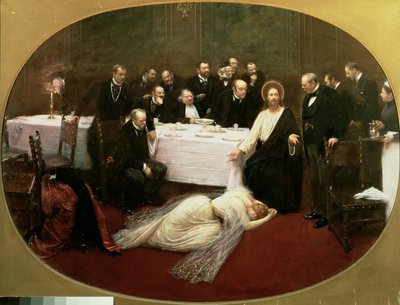 圣玛丽抹大拉在法利赛人西蒙的房子里，1891年 作者 让·贝罗