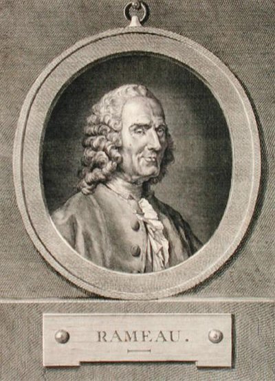 让-菲利普-拉莫（1683-1764）的肖像，由伯努瓦刻制（雕刻）。 作者 让·伯纳德（后）restout