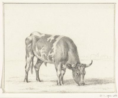放牧的公牛，在右边 作者 Jean Bernard