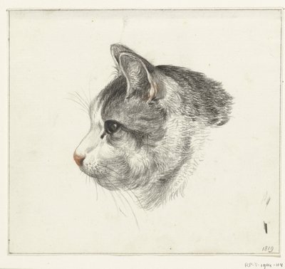 猫头，向左 作者 Jean Bernard