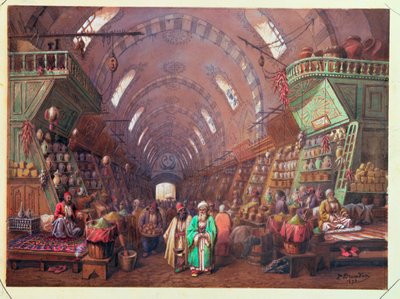 君士坦丁堡的集市，1873年 作者 让·布林迪西