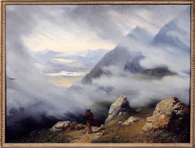 让·布鲁诺·加西斯 (Jean Bruno Gassies) (1786-1832) 1826 年绘制的苏格兰风景画 0,6x0,79 m Autun，Musee Rolin - 苏格兰风景。 让·布鲁诺·加西 (Jean Bruno Gassies) 的绘画 (1786-1832) 作者 让·布鲁诺·加西斯