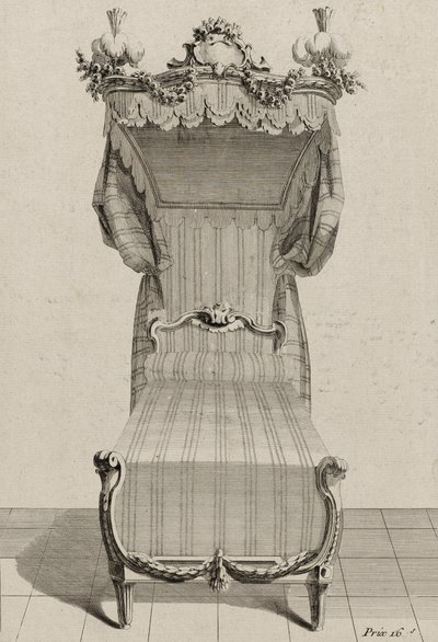 Lit à la Française，1770 年代中期出版（雕刻在纸上） 作者 吉恩·查尔斯（Deanafosse）