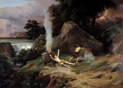 亚伯该隐的死，嫉妒，杀死了他的兄弟亚伯。 Jean Charles Remond (1795-1875) 1838 年作画 2,65x3,98 m 蒙彼利埃法布尔博物馆 作者 让·查尔斯·约瑟夫·雷蒙德
