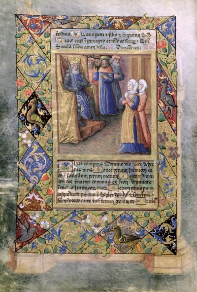 拉特女士。 QvI126 f.36v所罗门的智慧，来自“路易斯奥尔良时报”，1490年 作者 Jean Colombe