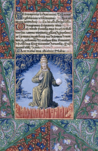 拉特女士。 QvI126 f.89基督陛下，来自“路易斯奥尔良小时之书”，1469 作者 Jean Colombe