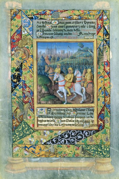 拉特女士。 QvI126 fol.28v以色列人的军队，来自路易·达勒斯时报，1490年 作者 让·科隆比