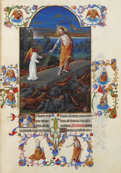 Très Riches Heures du Duc de Berry Folio 182, verso - The Resurrection of Jesus Christ. 作者 让·科隆比