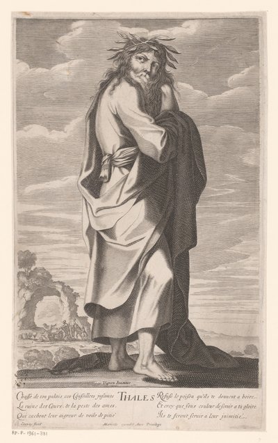 米利都的泰勒斯 泰勒斯（物体上的标题） Les Sept Sages de la Grèce（系列名称） 希腊七贤（系列名） 作者 让·库维
