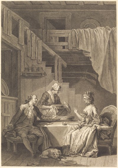 猎鹰 作者 让·丹布伦 (Jean Dambrun) 和让·巴蒂斯特·蒂利亚德 (Jean Baptiste Tilliard) 在让·奥诺雷·弗拉戈纳尔 (Jean Honoré Fragonard) 之后