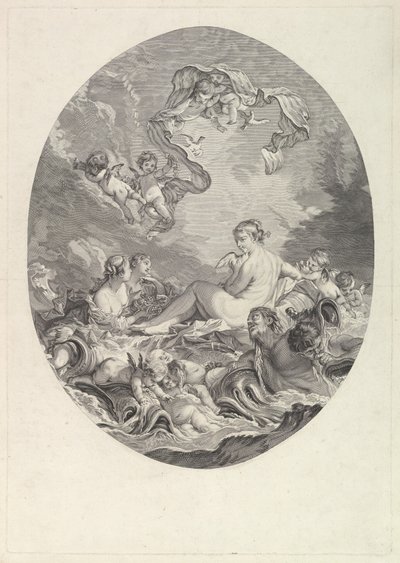Naissance et Triomphe de Venus 《维纳斯的诞生和胜利》，18世纪。 作者 让·达勒（JeanDaullé）