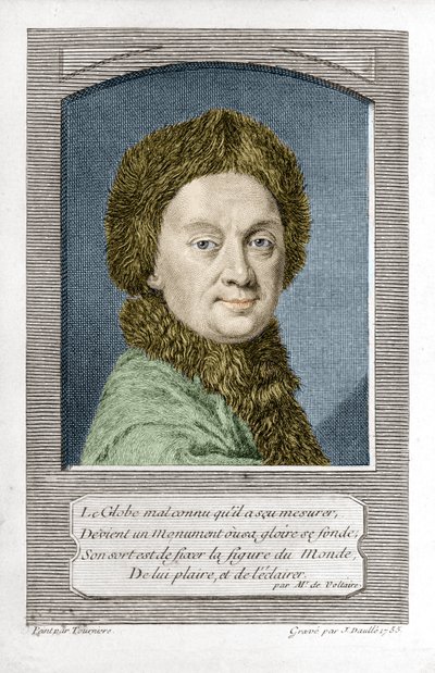 Pierre Louis Moreau de Maupertuis，天文学家（1698 - 1759），1755年由J. Daullé雕刻。 作者 让·达勒（JeanDaullé）