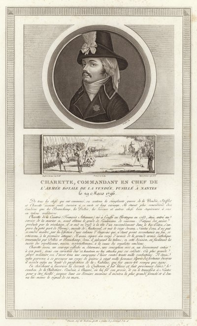 Francois de Charette的肖像 作者 Jean Duplessi Bertaux