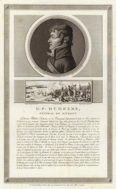 Guillaume Philibert Duhesme的肖像 作者 Jean Duplessi Bertaux