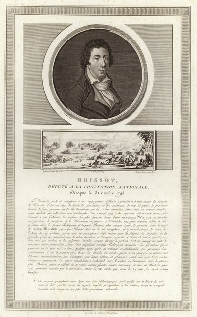 Jacques Pierre Brissot的肖像 作者 Jean Duplessi Bertaux