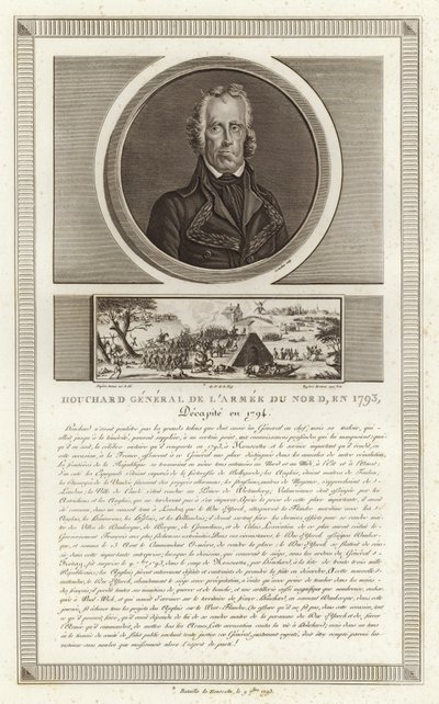 Jean Nicolas Houchard的肖像 作者 Jean Duplessi Bertaux